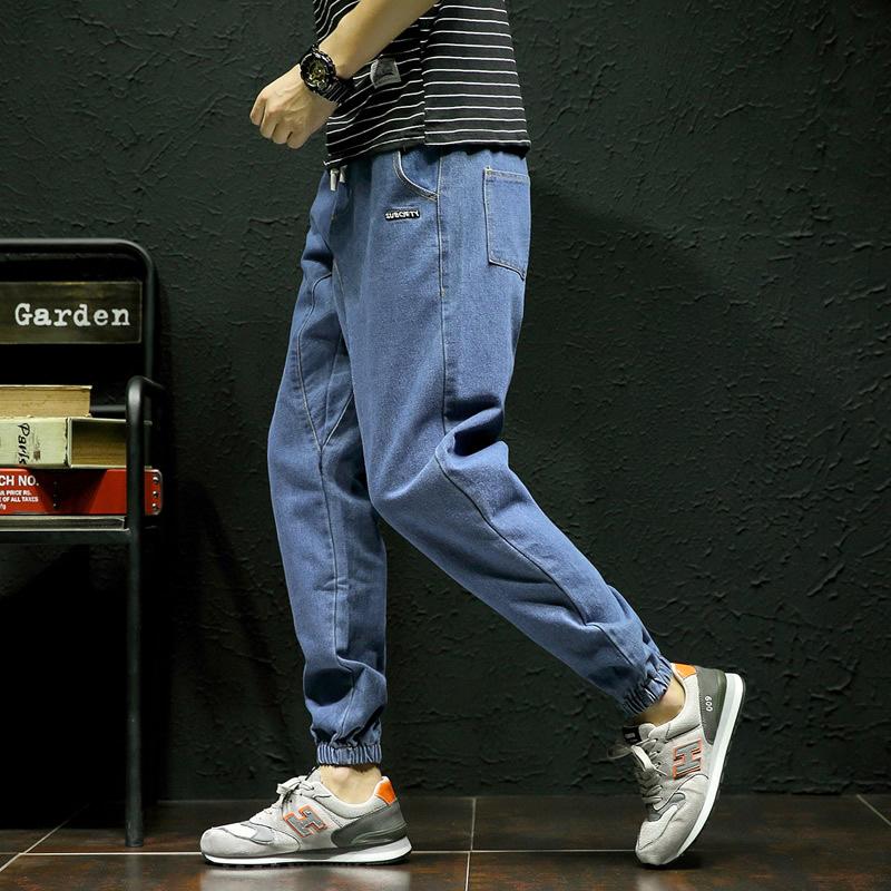 

Men's Pants Jeans Hip-Hop Fashion Loose Casual, Black