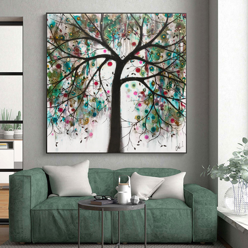 

Watercolor Tree Flower Canvas Pictures Wall Painting For Living Room Decorative Posters Prints Home Decor NO FRAME