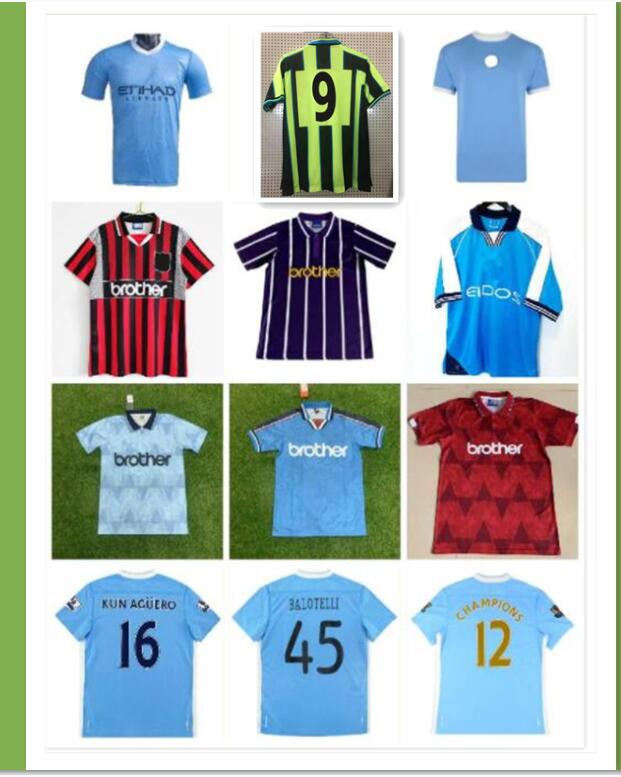 

1972 1989 1998 1999 2011 2012 Retro Haaland DZEKO soccer jerseys DICKOV Kun Agüero CITY Shirt Lee Crooks Goater Vaughan Kompany 98 99 11 12 classic football shirts