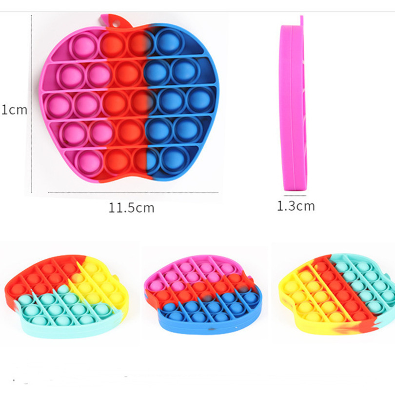 

Apple Shape Push Pop Bubble Sensory Toys Autism Needs Baby Funny Anti-stress Pops It Fidget Toy Stress Squishy Stress Reliever G11802 1
