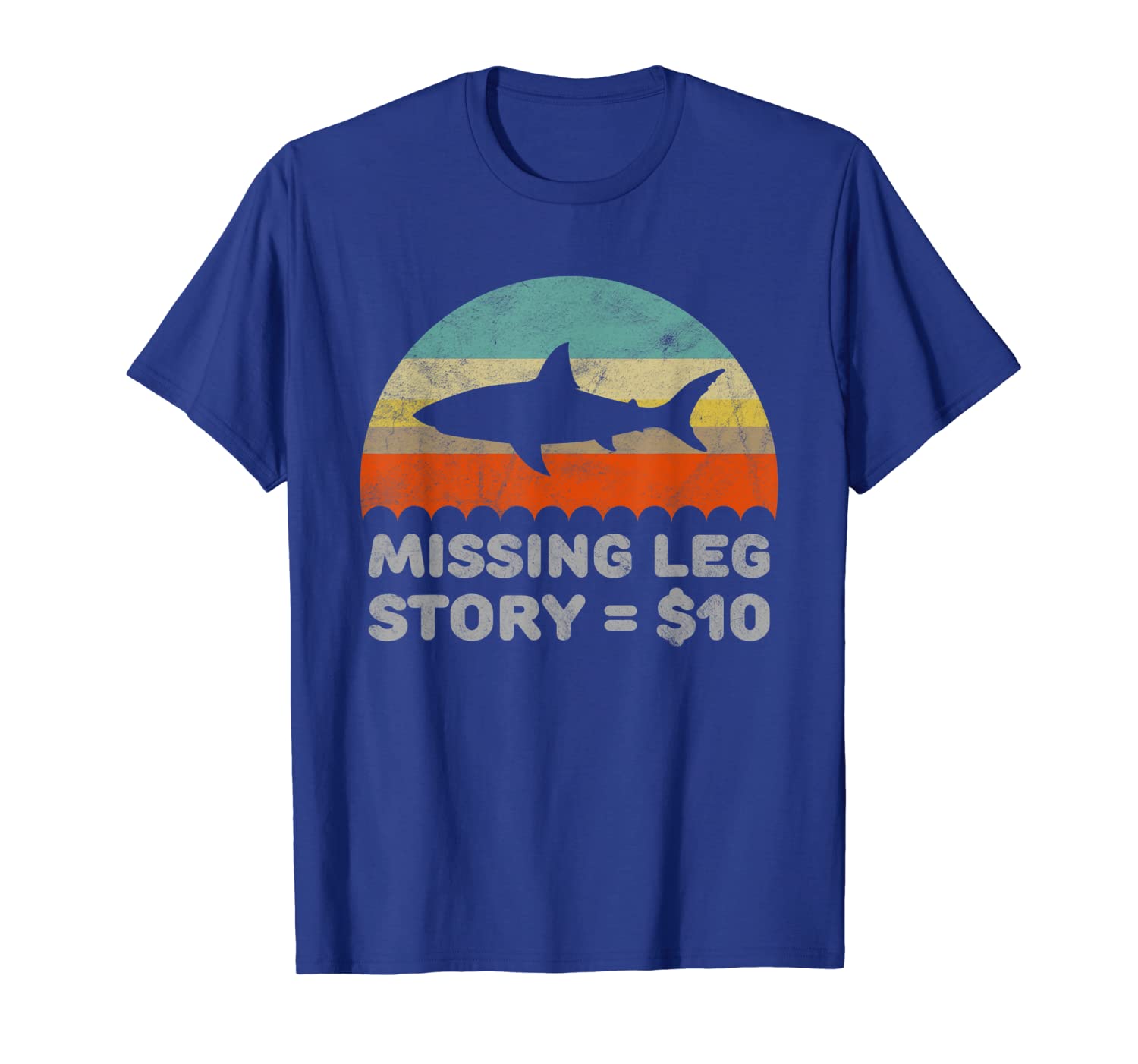 

Funny Missing Leg Story T-Shirt, White;black