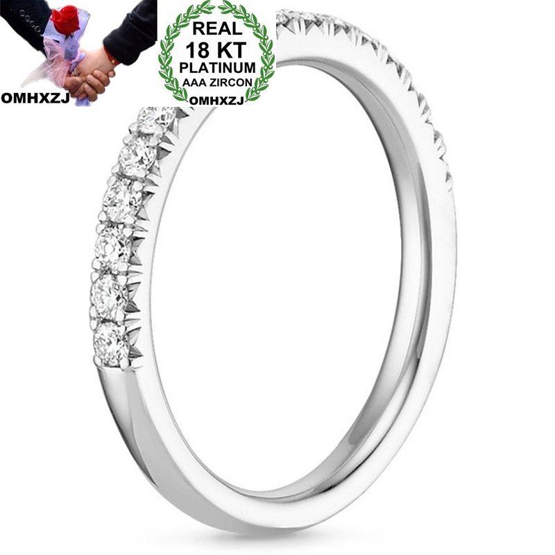 

Cluster Rings OMHXZJ Wholesale European Fashion Woman Girl Party Wedding Gift Luxury White Zircon 18KT Gold Ring Set RR637, Golden;silver