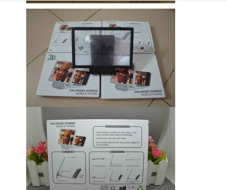 

Mobile Phone Screen Magnifier 3D Smartphone Amplifier Enlarger for Watching Movie 8 inch size white or black