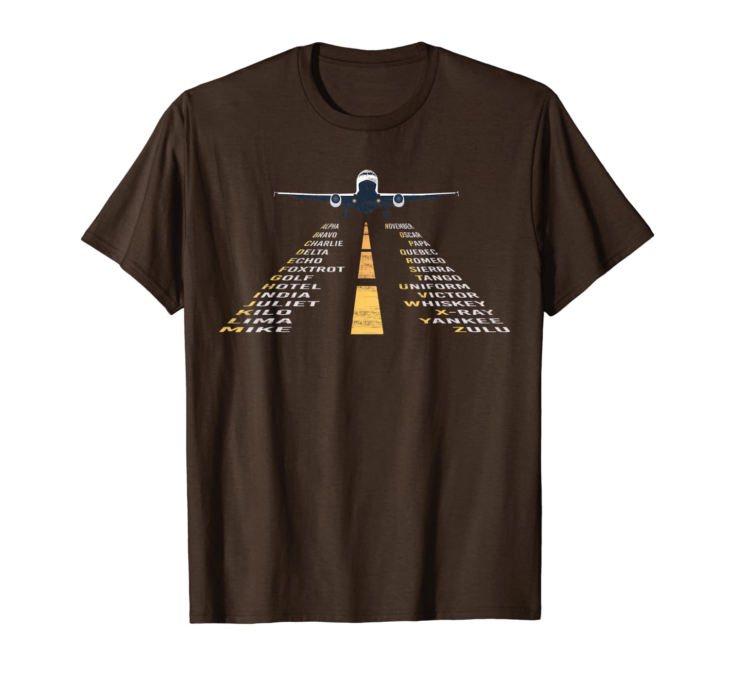 

phonetic alphabet t-shirt | pilot cadet airplane shirt, White;black