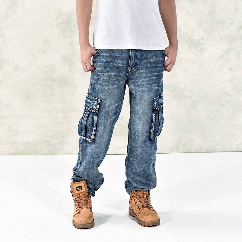 

2021 New Large Size  40-28 5xl-m Hip Hop Men Famous Designer Brands High Quality Denim Skateboard Jean Man Spring Pmv9, Blue