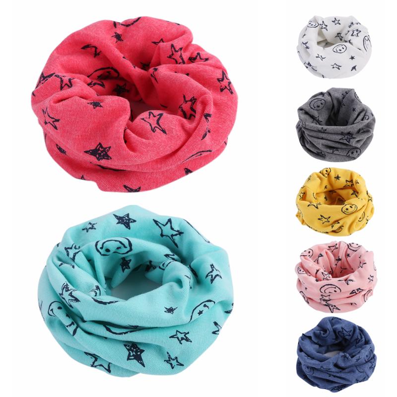 

Scarves & Wraps Winter Children Collar Baby Star Printed Scarf Cotton Child Neck Boys And Girls Kids O Ring 6 Colors, As picture