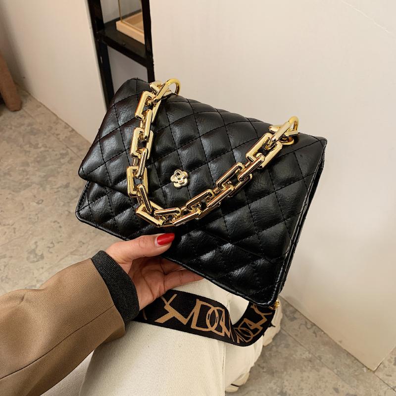 

2021 Fashion Crossbody Bags For Women PU Leather Handbags New Women Bags Brands Designer Shoulder Messenger Bag Sac A Main, Black