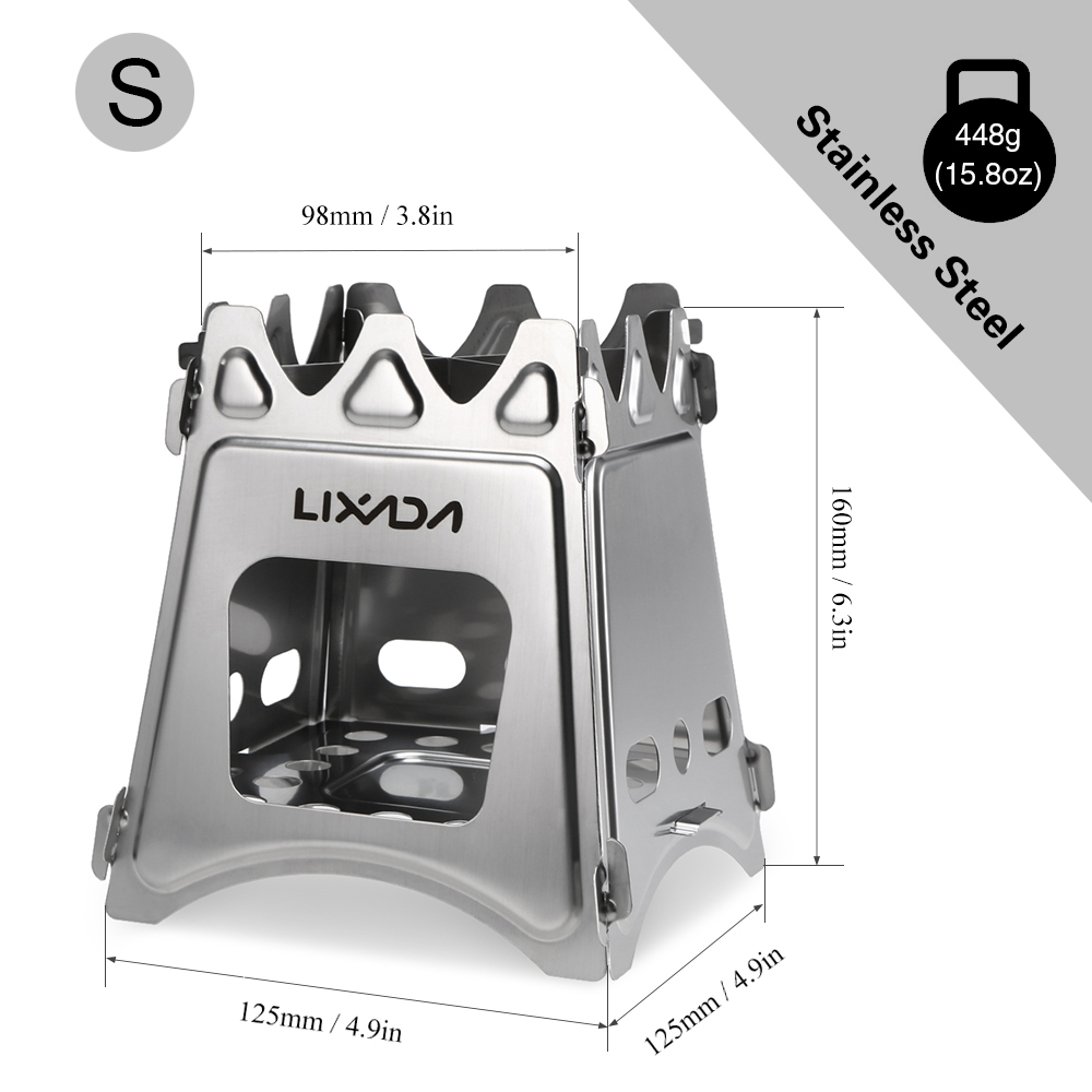 

Lixada Compact Folding Wood Stove for Outdoor Camping Furniture