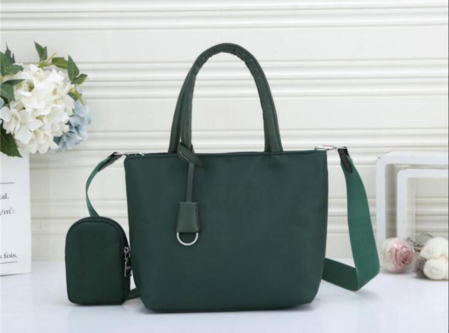 

2021 Fashion Womens 2pcs/set Shoulder Bags handbags nylon Composite Bag Clutch bag Crossbody Bags Tote Messenger purse, Green