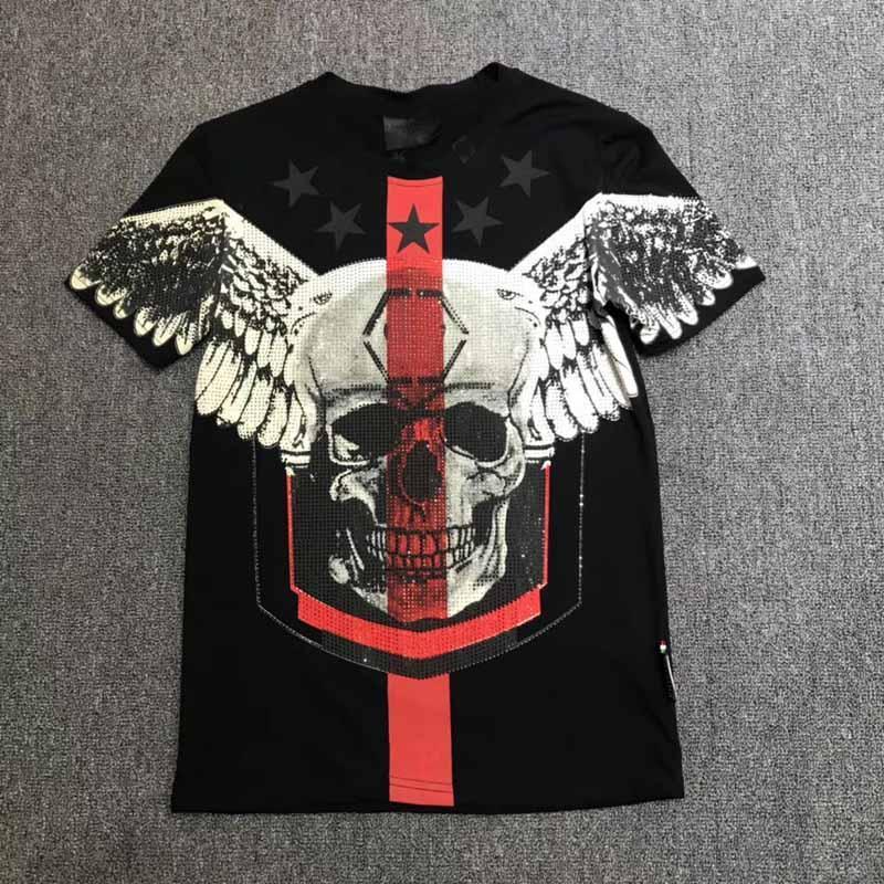 

T-Shirt Designer T Shirts Men Graphic Tee Polo tee skull Locomotive flame pattern Diamond Technology Tees Pure cotton high quality Shirt 13 styles available A68, Make up for price