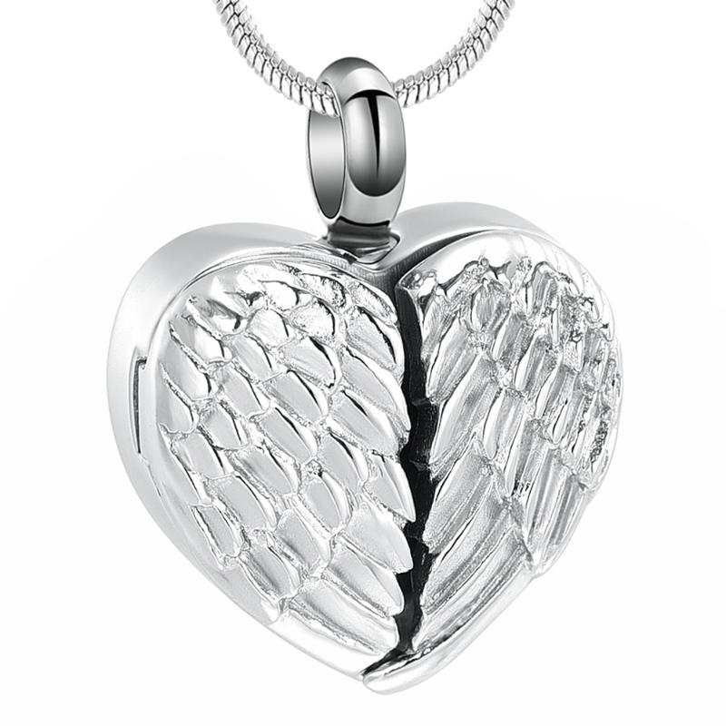 

Chains Angel Cremation Jewelry For Ashes Stainless Steel Keepsake Urn Pendant Holder Memorial Necklace Human Pet