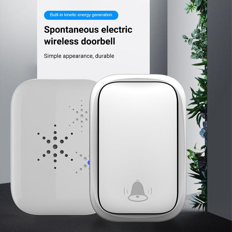 

Home Security Welcome Wireless Doorbell No Battery Required Waterproof Self-Powered Smart Door Bell Home Cordless Ring Dong