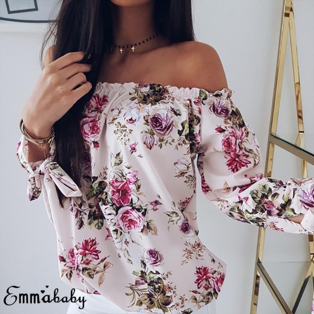

boho summer beach women shirt off shoulder floral harajuku casual ladies loose kimono elegant playa travel blusa feminina, White