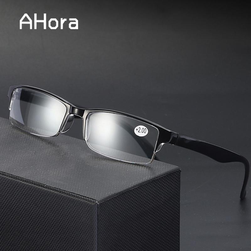 

Sunglasses Ahora Elegant Women Men Reading Glasses Half Frame Presbyopic Unisex Ultralight HD Eyeglasses +1.0 1.5 2.0 2.5 3
