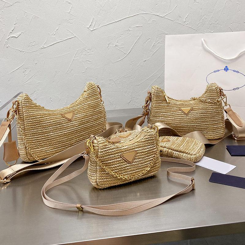 

Hobos Straw Woven Bag Fashion Shoulder Bags For Women High-End Luxurys Designers 2021 Nylon Weave Crossbody Messenger Shopping Tote Womens Handbag Purses S/M/L, Not for sale