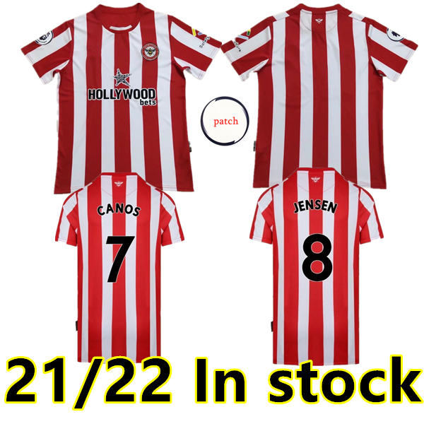 

FC Brentford 21 22 soccer jerseys home away yellow Fosu MBEUMO TONEY Dasilva Forss CANOS camisetas 2021 2022 maillot de foot adult men kit f, Black;yellow