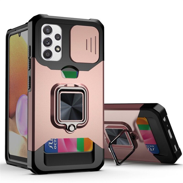 

Suitable for iPhone 13 cases 12 mini A22 A72 A52 A42 A32 Aplug-in card car magnetic suction rotating bracket lens push-pull mobile phone case, Mix color/message color