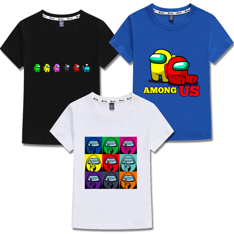 Cartoon children&#039;s wear pure cotton 26 thread printed boys&#039; and girls&#039; summer T-shirt Youth clothing kids dresses for girls summer-image-664237418