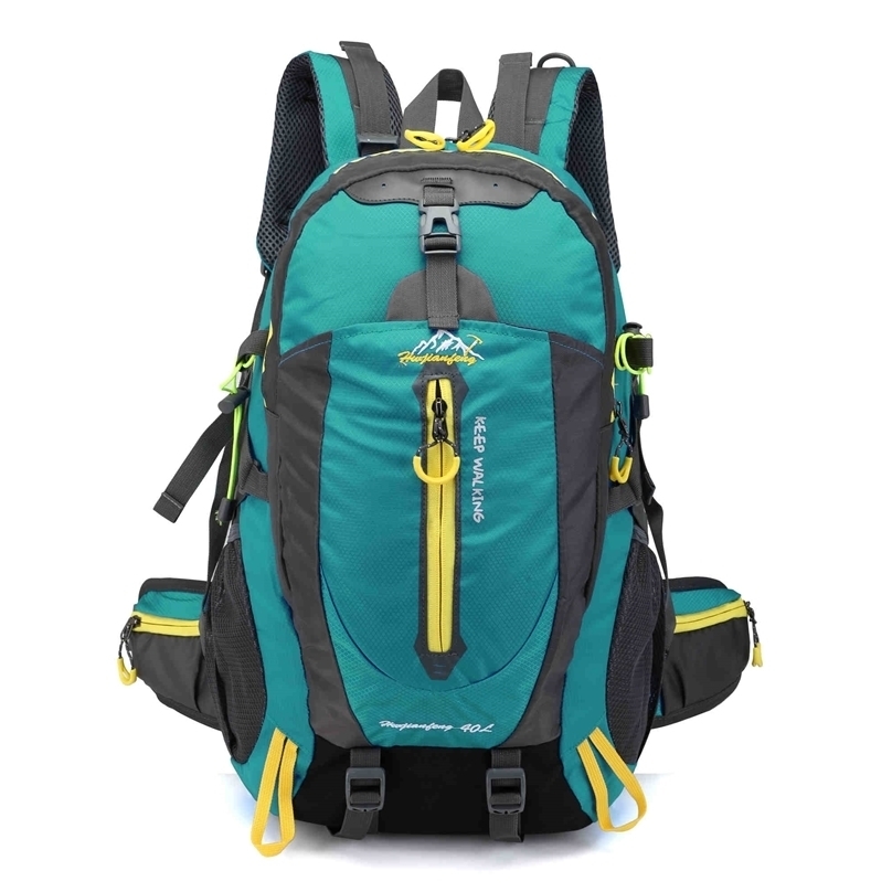 

40L Waterproof Climbing Bag Travel Backpack Bike Bicycle Camping Hike Laptop Daypack Rucksack Outdoor Men Women Sport s 211025, Blue