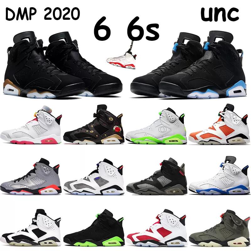

6 6s University Blue 7 7s 8 8s men shoes bordeaux electric green UNC DMP paris olympic south beach Mens sneakers trainers, Black