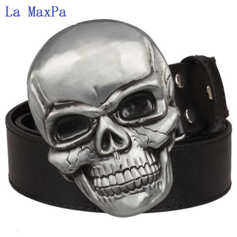 

2021 New e Fivela De Crnio Cintos Esqueleto Masculino Desempenho Hip Hop Cinto 333a, Black