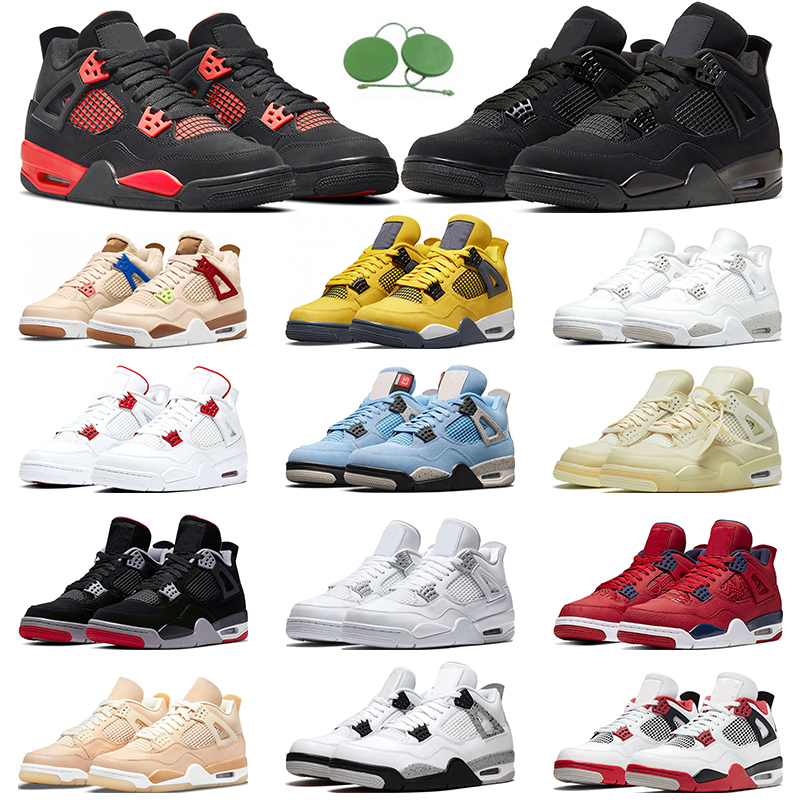 

Black Cat 4s men basketball shoes 4 Red Thunder Where The Wild Things Are Lightning White Oreo Sail Pure Money Fire Red trainers sports sneakers, #23 purple metallic