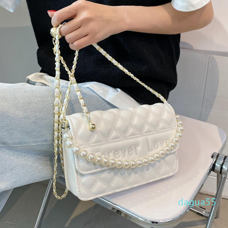 

Shoulder Bags Forever Love Embroidery Thread Beaded Design Pu Leather Small Crossbody For Women Female 2021 Brand Handbags, Apricot