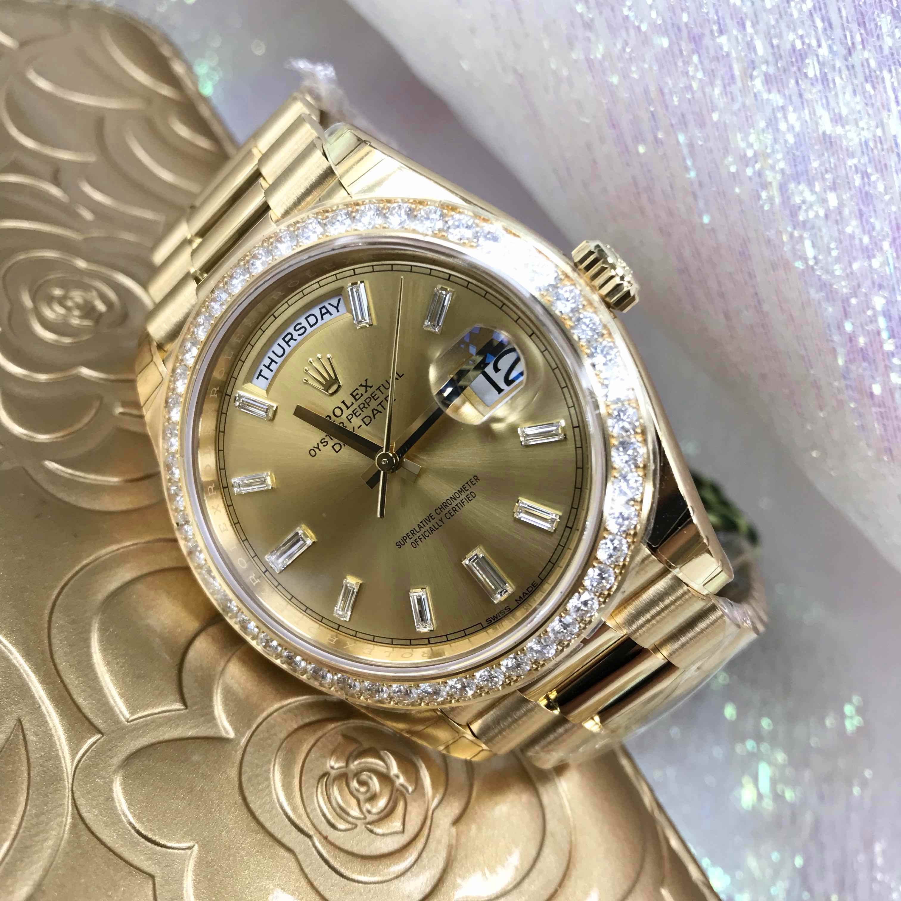 

With Original Box Mens Best DATEJUST 116233 gold DIAL Asia 2813 Movement Automatic Mens Stainless Steel 316L Men's Watches, Slivery;brown