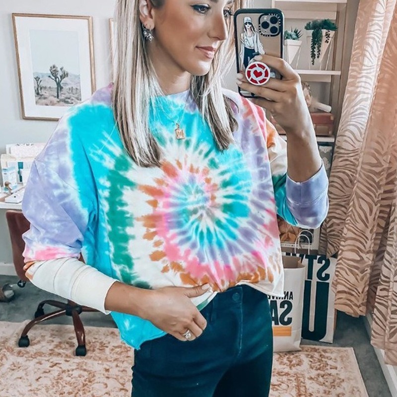 

2021 New Long-sleeve Shirt with Long Sleeve Streetwear Harajuku t Shirts Women's Fashionable Clothes 4c9i, Blue