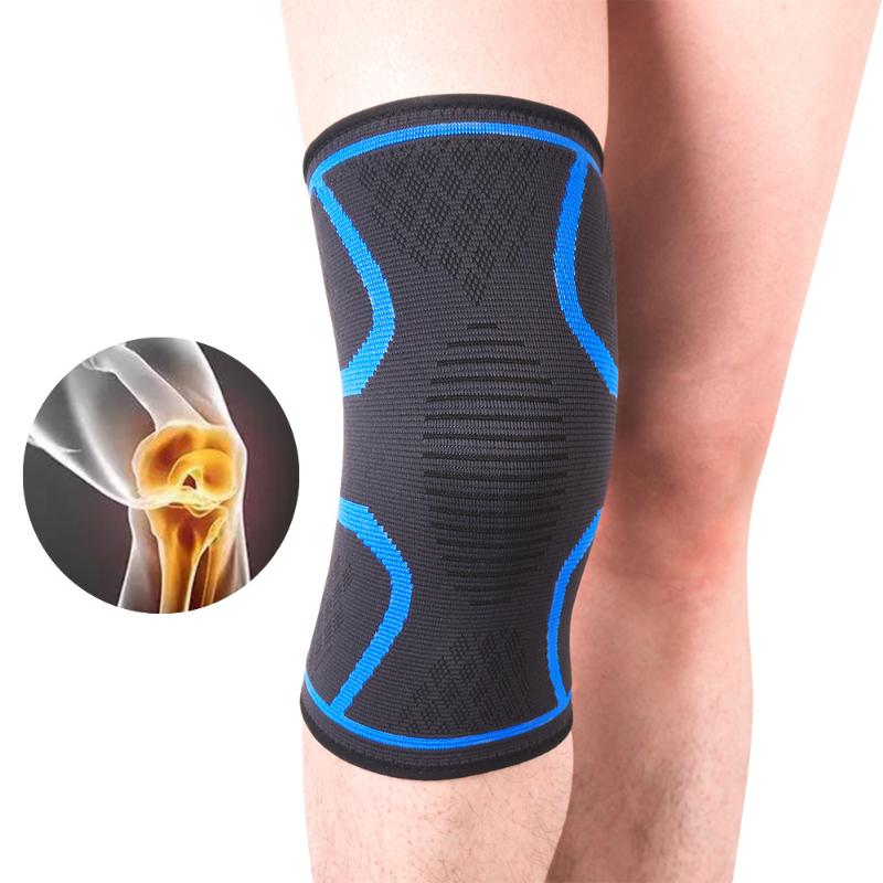 

1PCS Fitness Kneepad Run Cycling Knee Support Braces Elastic Nylon Sport Compression Knee Pad Sleeve For Basketball Volleyball, 1 pcs