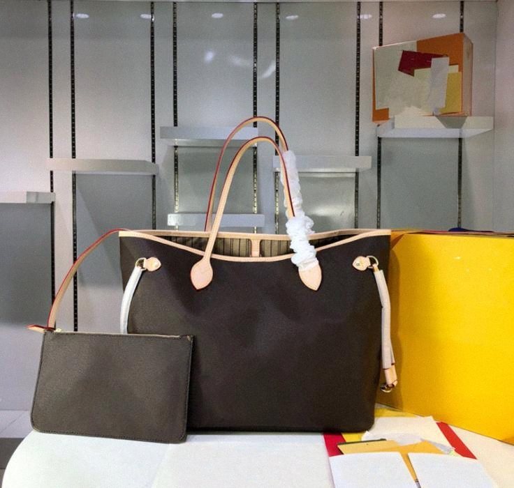 

Book Tote Neverfull bag Classic Brown flower Designer Bags Fashion Leather Handbags Women high quality Handbag Shoulder Shopping Bags Wallets