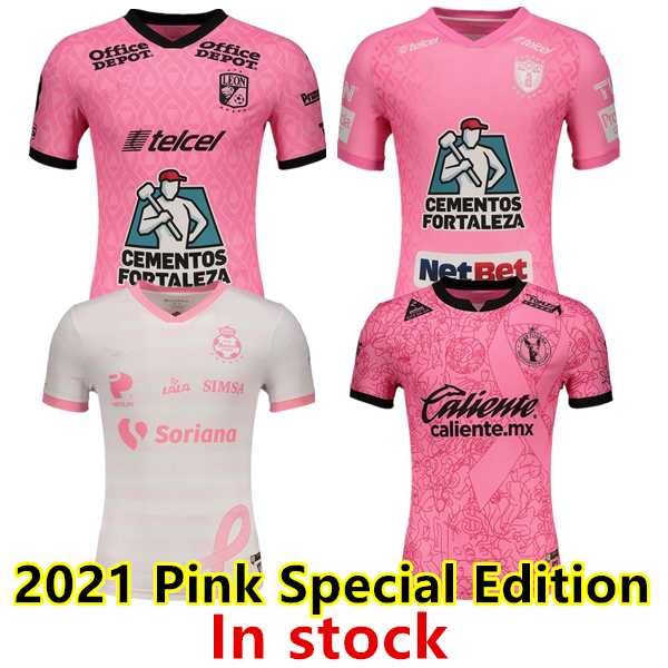 

2021 2022 MX liga Club October Pink Special Edition Soccer Jerseys MonterreyPachuca UNAM LEON NAUL Chivas Santos Tijuana kit Camisas de Futebol Football Shirts