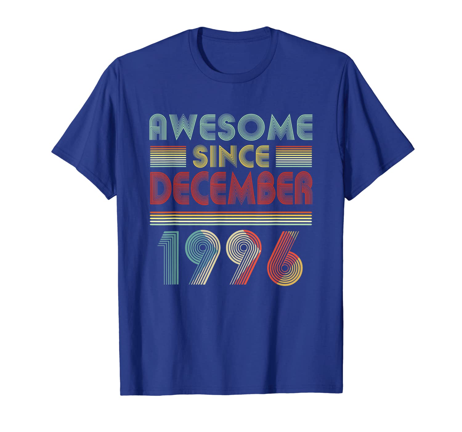 

DECEMBER 1996 T-Shirt 23 Years Old 23rd Birthday Decoration, White;black