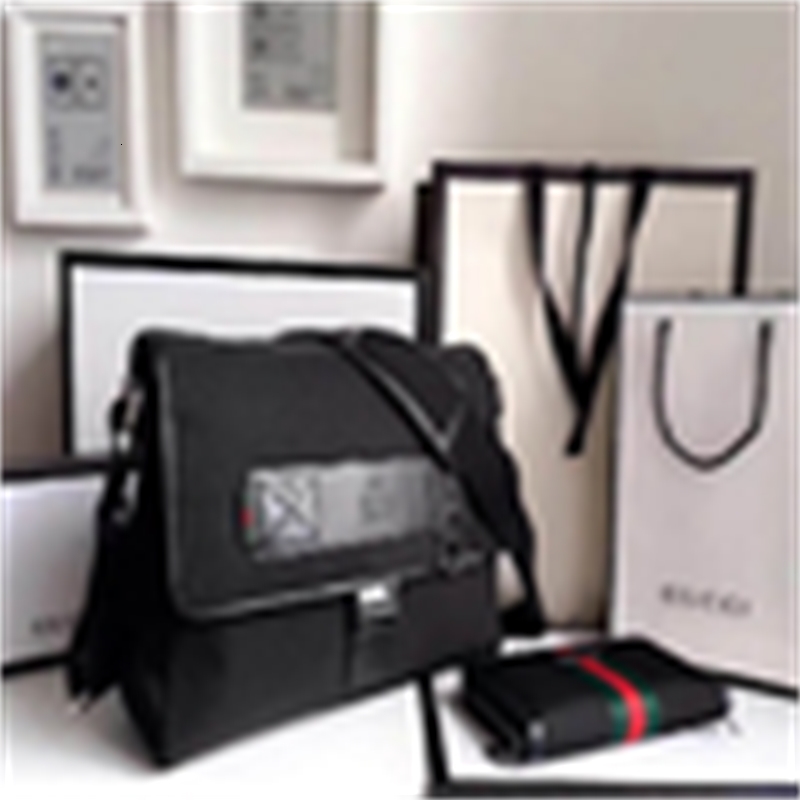 Marque de marque luxe 42O1 246067 ClutchesEvening Sac pour hommes Noir Hommes Sacs à main Sacs Sacs Épaule Messenger Totes Iconic Cross Corps