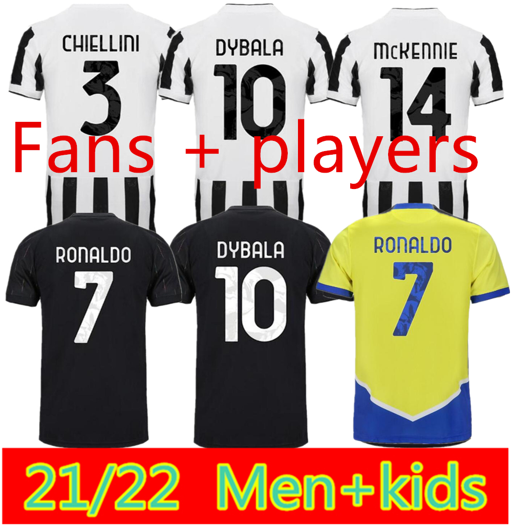 

fans player version juventus soccer jersey 2021 2022 RONALDO DYBALA MORATA CHIESA McKENNIE football kit shirt 21 22 JUVE Men Kids fourth 4th