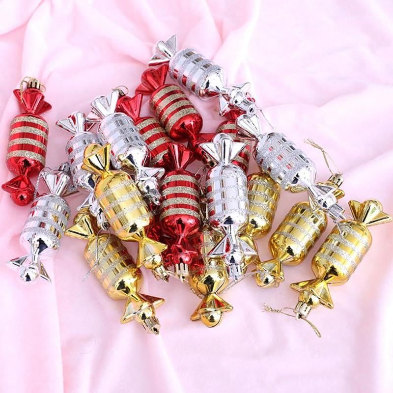 

Christmas Decorations Tree Decoration White And Red Candy Ornament With Lanyard Door Wall For Wedding Gifts