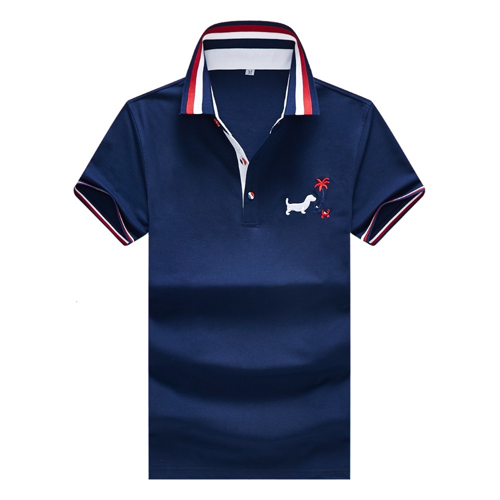 

2021 Hot Sell Casual Summer New High Quality 100% Cotton Pure Color of Men's Short Sleeve Polo Shirt Solid Men M-3xl Bxxf, Black