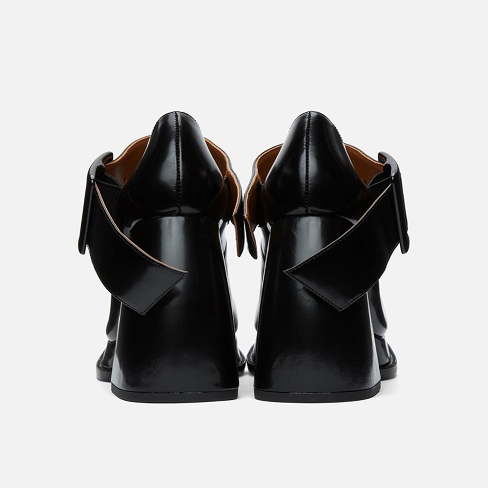 

dress shoes womans 2021 mary janes genuine leather square toe platform super high heel retro shallow pumps lady footwear ara6, Black