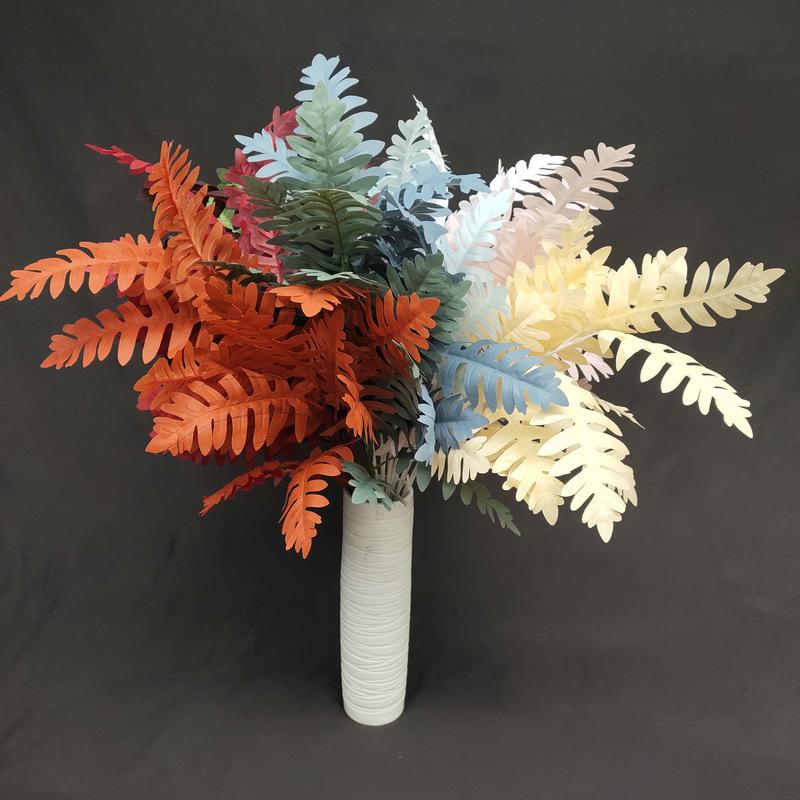 

Decorative Flowers & Wreaths Simulated Leaf Fern Bundle Color Wedding Bouquet Customization