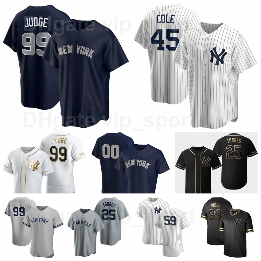 

45 Gerrit Cole Jerseys Baseball 26 DJ LeMahieu 59 Luke Voit 25 Gleyber Torres 99 Aaron Judge 24 Gary Sanchez Custom Name Number, Blue;black