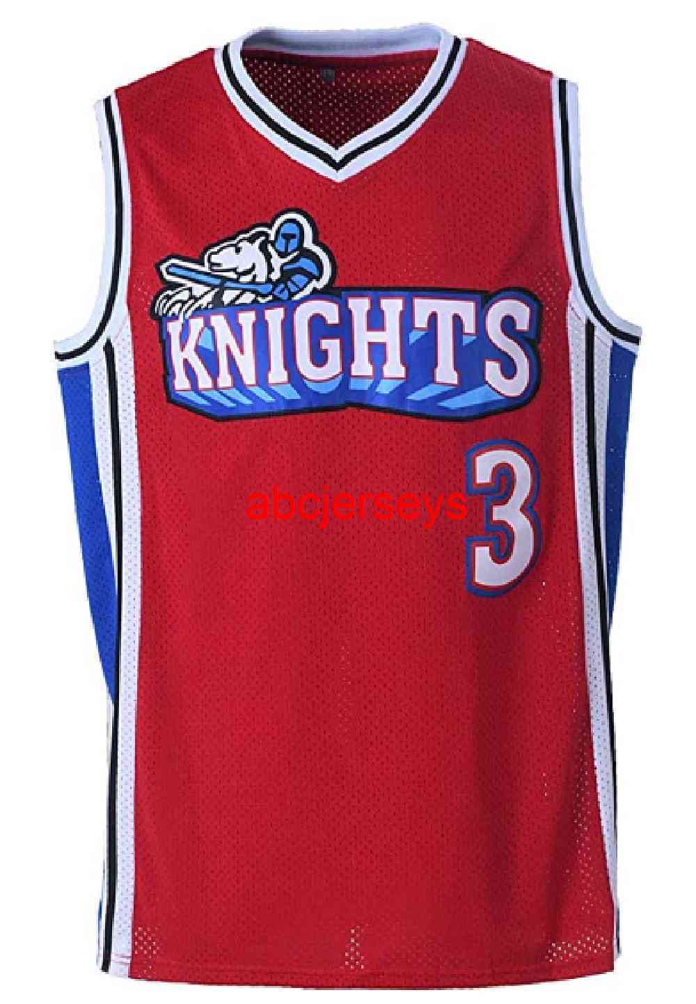 

Mens Cambridge Shirts #3 LA Knights Basketball Jersey -XXL, Red