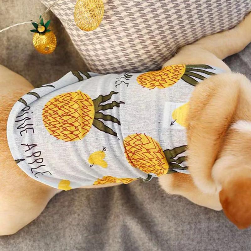 

Dog Apparel Tshirt Summer Pet Thin Section Cool Vest Law Fighting Cute Clothing Clothes Shirt Cooling #