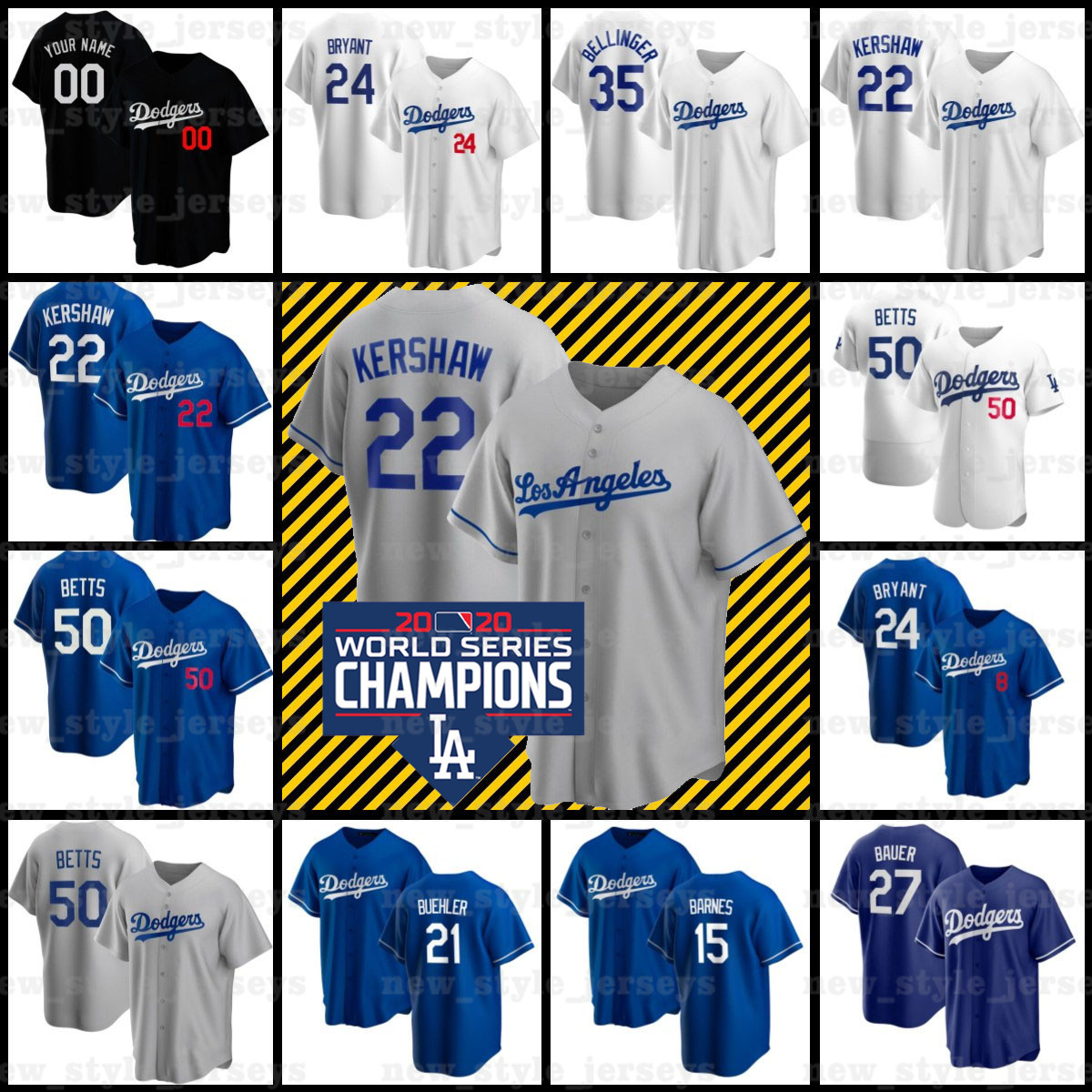 

27 TREVOR BAUER Mookie Betts 22 Clayton Kershaw Cody Bellinger Los Angeles Dodgers Jerseys Justin Turner Enrique B5 Hernandez, Blue;black