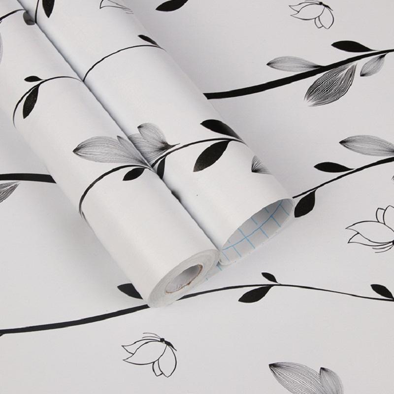 

Wallpapers 45cm*10m Damascus 3D Wallpaper Roll PVC Waterproof Self-adhesive Wall Paper For Decorative Interior, Green