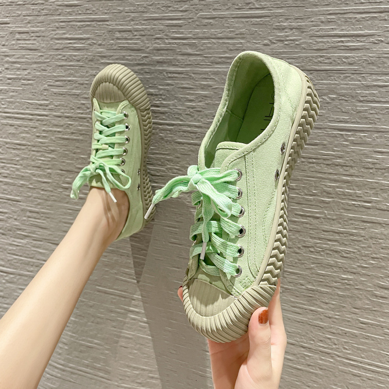 

dress shoes 2021 spring and autumn women's casual summer plus fat wide canvas thin low-cut white xm394 o93h, Black