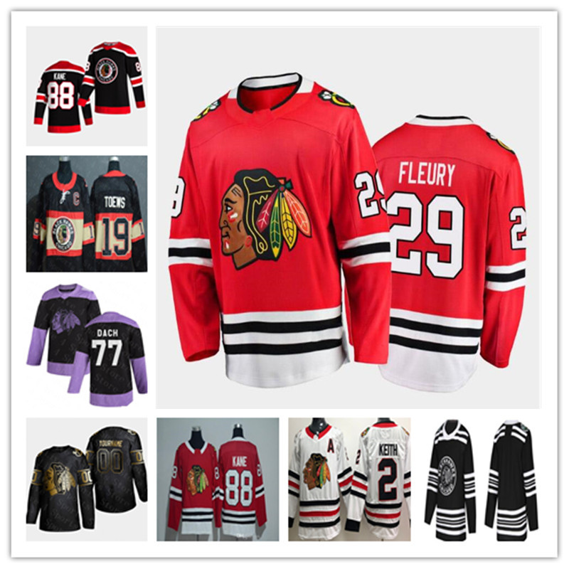 

Chicago Blackhawks Marc-Andre Fleury Jersey Seth Jones Dach Jonathan Toews Patrick Kane Duncan Keith Alexander Nylander Nikita Zadorov Connor Murphy Stillman, Men red