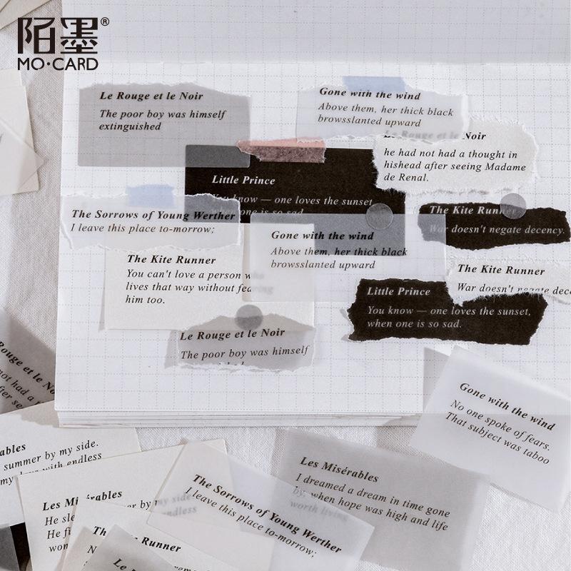 

Other Arts And Crafts 60pcs/lot English Phrase Material Paper Junk Journal Scrapbooking Vintage Decorative DIY Background Craft Planne