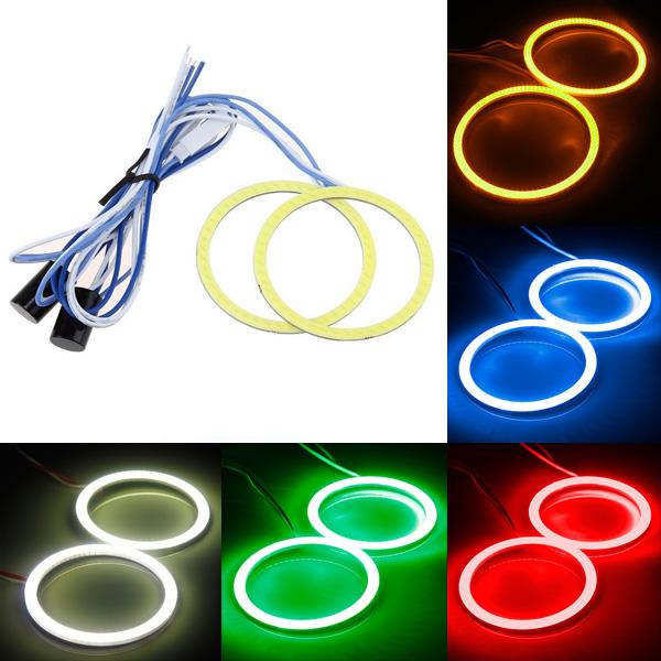 

Car Headlights 2PCS 70MM Led Headlight COB Halo Ring Angel Eyes Lamps