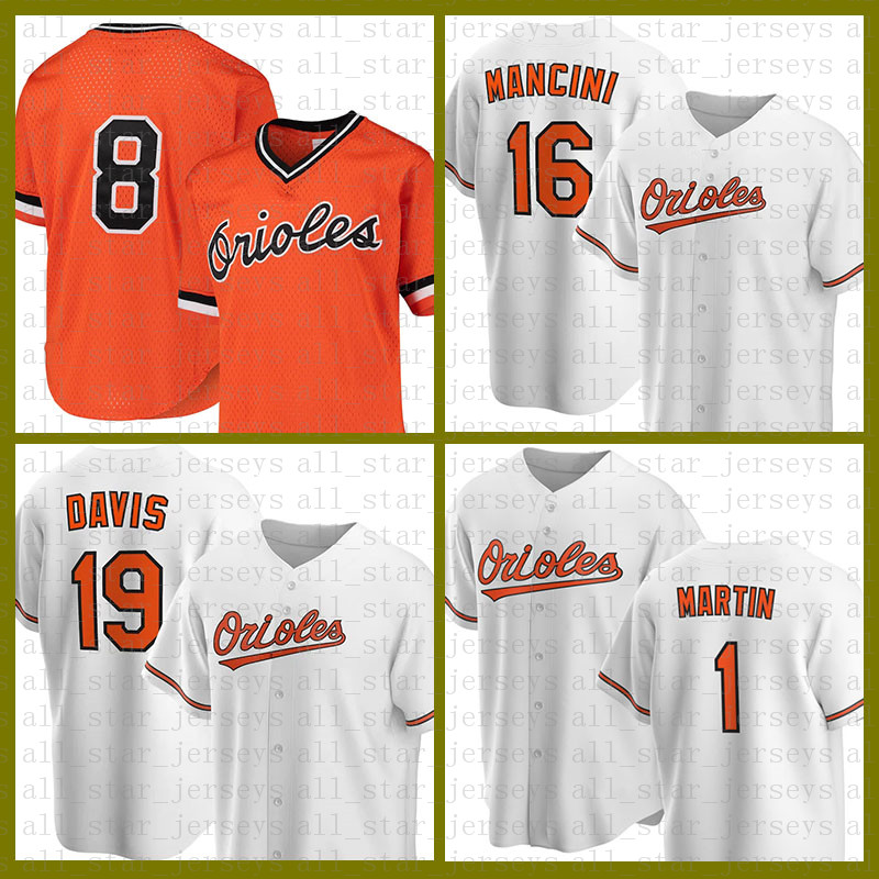 

Baseball Jersey Orioles Custom 8 Cal Ripken Jr. 16 Trey Mancini 19 Chris Davis 1 Tim Beckham 10 Adam Jones 33 Eddie Murray 6 Jonathan Schoop, Blue;black
