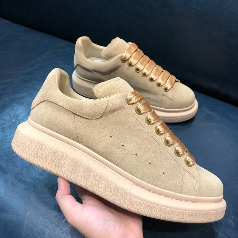 

Top quality casual shoes leather women's shoes, men's suede flat with reflective three layer retro sneakers luxurybrandgot size 36-45, Color19